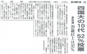 Read more about the article 朝日新聞20160825