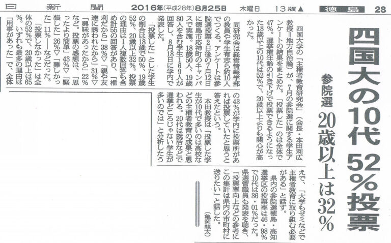 投稿についてもっと詳しく 朝日新聞20160825